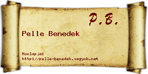 Pelle Benedek névjegykártya